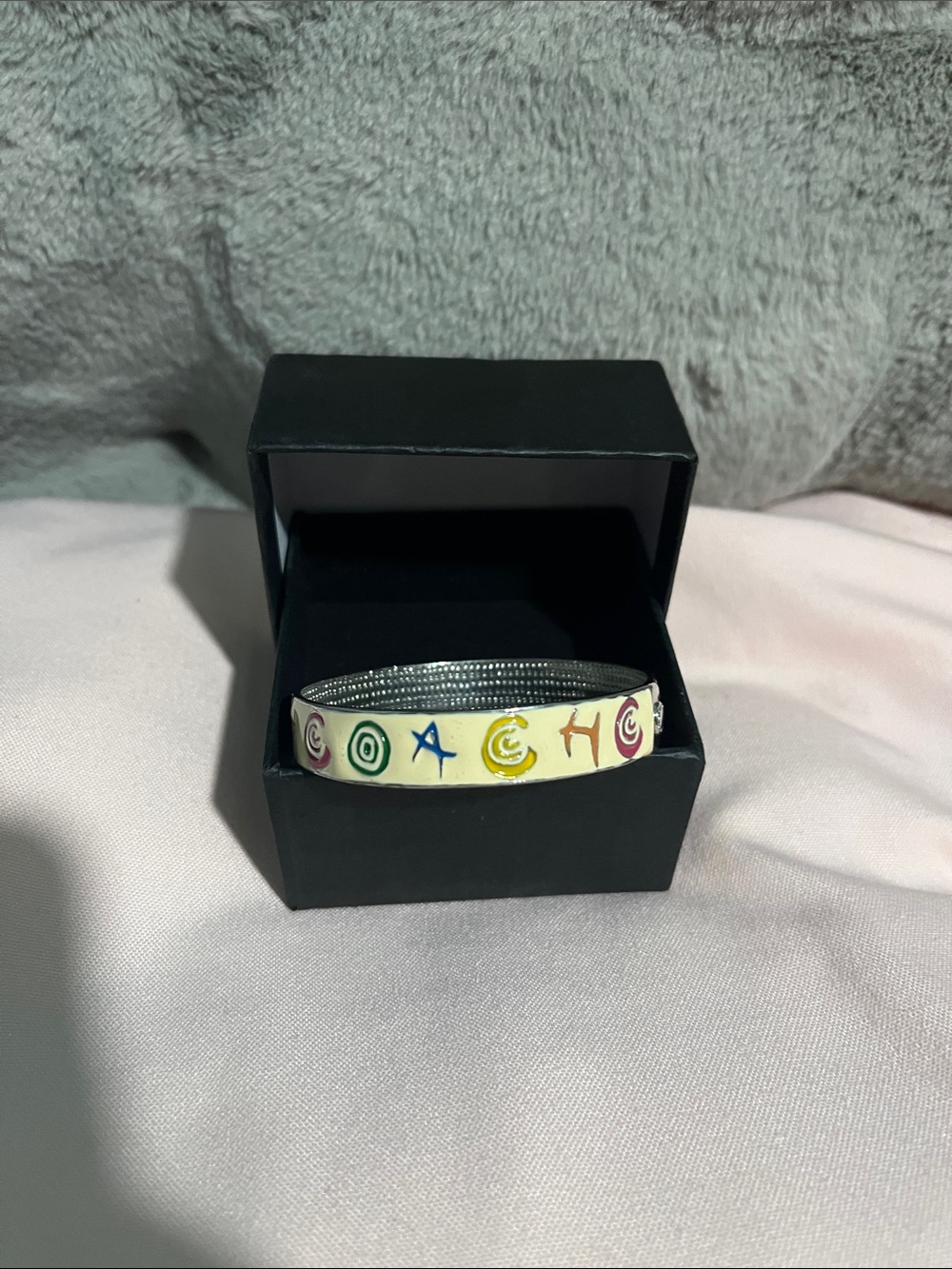 Coach Multicolor Enamel Bangle Bracelet